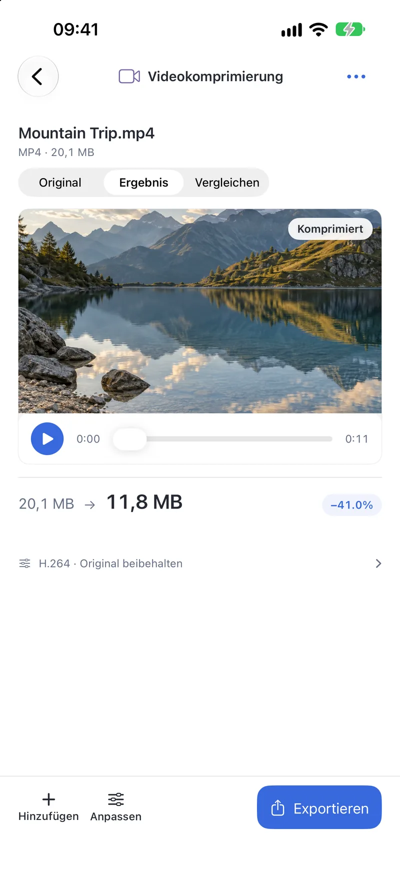 PubToo Go · Videokomprimierung