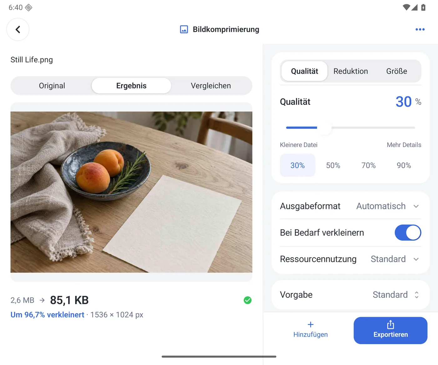 Android-Faltgerät · Aufgeklappt