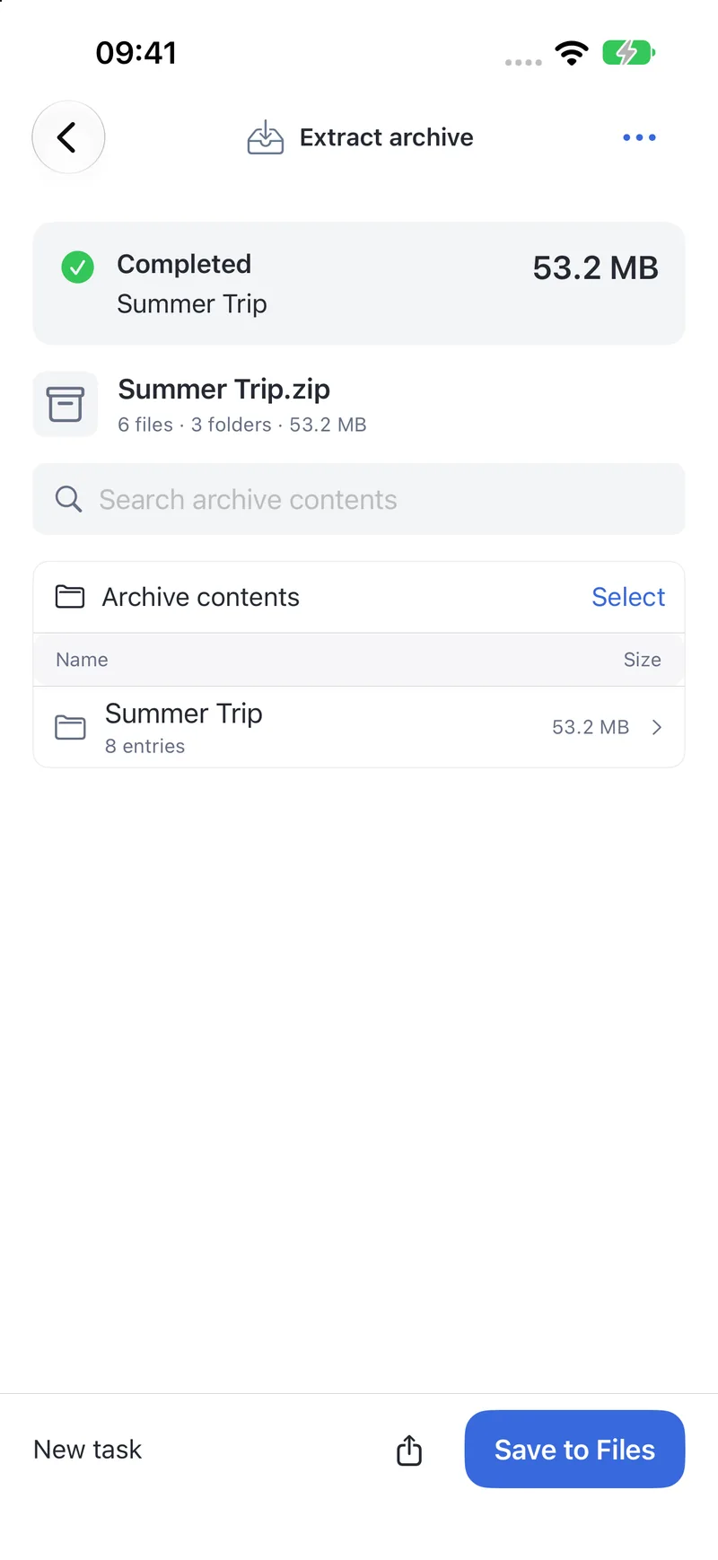 PubToo Go · Extract archive