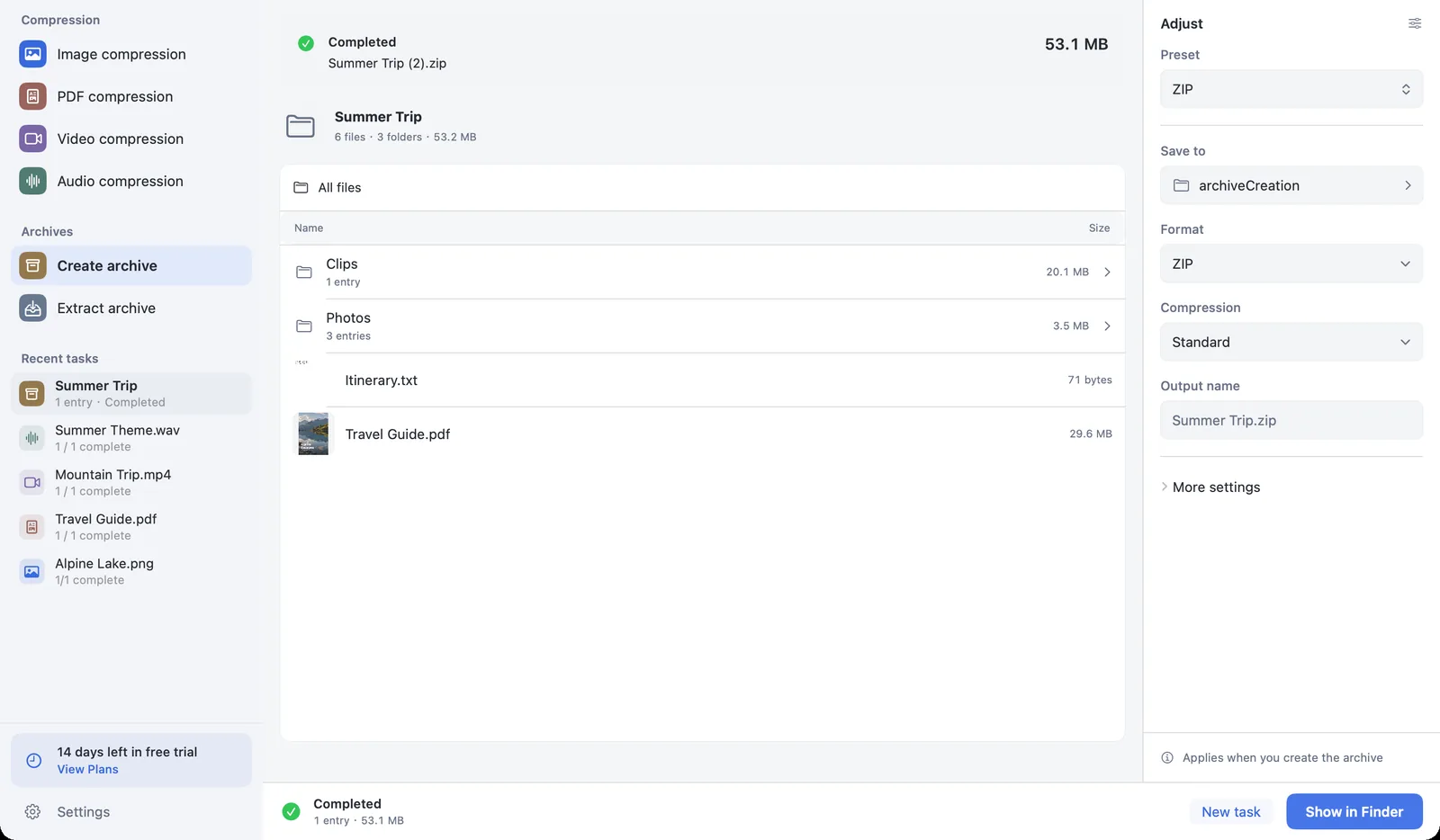 PubToo · Create archive