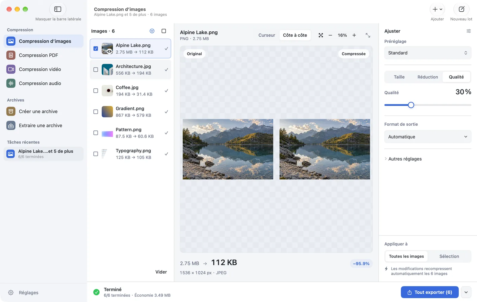 PubToo · Compression d’images